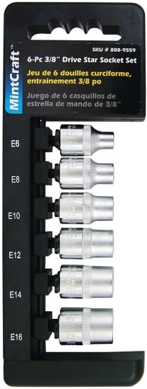 (image for) Vulcan TS1006-P Socket Set, Chrome Vanadium Steel, Chrome