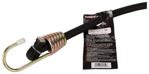 (image for) ProSource FH64085-1 Stretch Cord, 10 mm Dia, 48 in L, Polypropylene, Black, Hook End