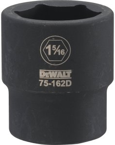(image for) DEWALT DWMT75162OSP Impact Socket, 1-5/16 in Socket, 7/8 in D Socket, 3/4 in Drive, 6-Point, CR-440 Steel, Black Oxide