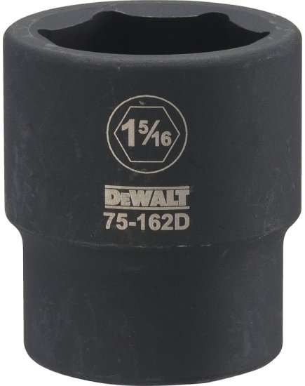 (image for) DEWALT DWMT75162OSP Impact Socket, 1-5/16 in Socket, 7/8 in D Socket, 3/4 in Drive, 6-Point, CR-440 Steel, Black Oxide