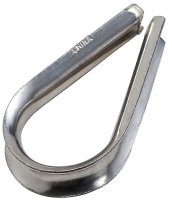 (image for) National Hardware 4232BC Series N830-306 Rope Thimble, 1 in Dia x 1-13/16 in L Dimensions, Stainless Steel