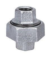 (image for) ProSource 34B-1/4G Pipe Union, 1/4 in, Threaded, Malleable Iron, 40 Schedule, 300 psi Pressure