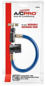 (image for) A/C Pro CERT401-1 Recharge Hose, Reusable, For: R-134a Self-Sealing Valve Cans