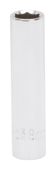 (image for) Vulcan MT6487806 Drive Socket, 8 mm Socket, 1/4 in Drive, 6-Point, Chrome Vanadium Steel, Chrome