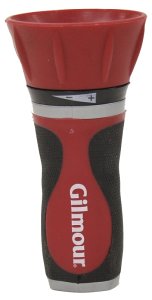 (image for) Gilmour 840182-1001 Twist Nozzle, 3/4 in, GHT, 24 gpm, Metal, Gray/Red