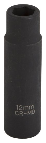 (image for) Vulcan MT6580210 Deep Impact Socket, 12 mm Socket, 1/2 in Drive, Deep Drive, 6-Point, Chrome Molybdenum Steel