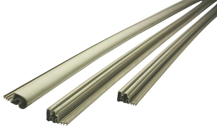 (image for) M-D 01610 Weatherstrip Set, 3/4 in W, 1/2 in Thick, 81 in L, Vinyl, Beige