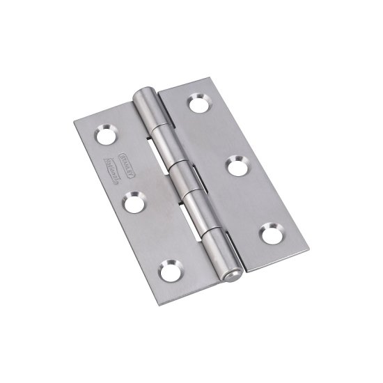 (image for) National Hardware N348-995 Narrow Hinge, 3 in W Frame Leaf, 0.065 in Thick Frame Leaf, Stainless Steel, Stainless Steel
