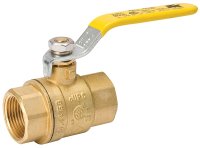 (image for) B & K 107-822NL Ball Valve, 3/8 in Connection, FPT x FPT, 600/150 psi Pressure, Manual Actuator, Brass Body