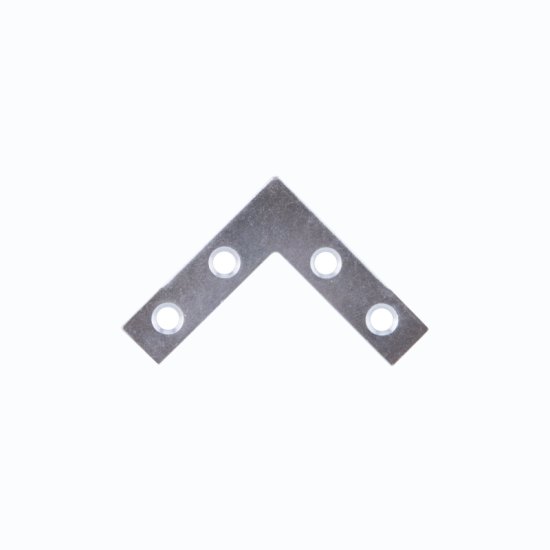 (image for) ProSource FC-Z015-C4PS Corner Brace, 1-1/2 in L, 1-1/2 in W, 3/8 in H, Steel, Zinc-Plated, 1.6 mm Thick Material