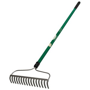 (image for) Landscapers Select 34583 Bow Rake, 16 in W Head, 16 -Tine, Steel Tine, 60 in L Handle