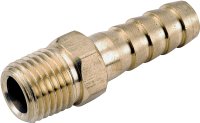 (image for) Anderson Metals 129 Series 757001-0204 Hose Adapter, 1/8 in, Barb, 1/4 in, MPT, Brass
