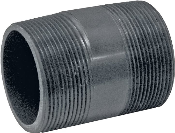 (image for) Genova 300 Series P-2-3 Pipe Nipple, 2 in, MIP, PVC, Gray, SCH 80 Schedule, 3 in L