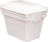 (image for) Lifoam 3542 Ice Chest, 17 in L x 12 in W x 14-3/8 in H Exterior, 12 qt Cooler, Styrofoam, White
