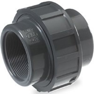 (image for) B&K 164-107 Pipe Union, 1-1/2 in, FPT, Gray, SCH 80 Schedule, 150 psi Pressure