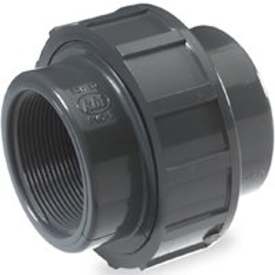 (image for) B&K 164-107 Pipe Union, 1-1/2 in, FPT, Gray, SCH 80 Schedule, 150 psi Pressure