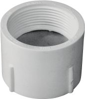 (image for) IPEX 192891 Pipe Adapter, 1-1/2 in, FNPT x Hub, PVC, White, SCH 40 Schedule