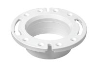 (image for) Oatey 43587 Closet Flange, 4 in Connection, PVC, White, For: Most Toilets