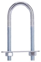 (image for) ProSource LR363 U-Bolt, 5/16 in Thread, 2-3/8 in L Thread, Steel, Zinc
