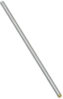 (image for) National Hardware N179-432 Threaded Rod, 3/8-16 Thread, 24 in L, A Grade, Steel, Zinc, UNC Thread
