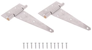 (image for) ProSource HTH-G08-C2PS T-Hinge, Galvanized Steel, Galvanized Brass Pin, Fixed Pin, 180 deg Range of Motion