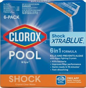 (image for) Clorox POOL & Spa Shock XtraBlue 36006CLX Pool Chemical, 1 lb Bottle, Chlorine