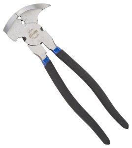(image for) Vulcan PC990-01 Fencing Plier, 2.3 mm Cutting Capacity, 10 in OAL, 1 in L Jaw, 3-1/8 in W Jaw, Carbon Steel Jaw