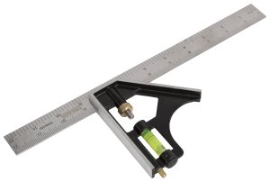 (image for) Vulcan TGE-TS12 Combo Square, 1 (2.5) in (cm) W Blade, 12 in (30.5 cm) L Blade, SAE & Metric Graduation
