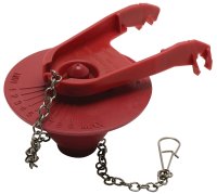 (image for) Fluidmaster 502P21 Toilet Flapper, Plastic, Red, For: 1.6 gal Toilets