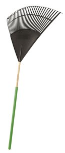 (image for) Vulcan 34590 Lawn/Leaf Rake, Poly Tine, 30 -Tine, Wood Handle, 48 in L Handle