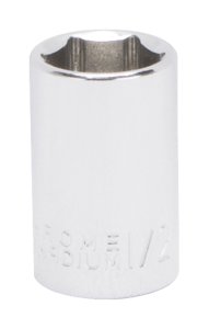 (image for) Vulcan MT6493845 Drive Socket, 1/2 in Socket, 3/8 in Drive, 6-Point, Chrome Vanadium Steel, Chrome