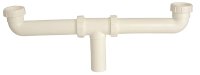 (image for) Danco 50974 Center Outlet Waste Drain Pipe, 1-1/2 in, Slip & Direct, Plastic, White
