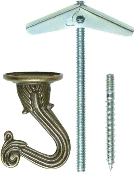 (image for) OOK 50342 Swag Hook, Antique Brass, 2/PK