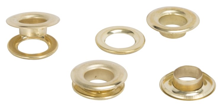 (image for) Vulcan JL-VT15989 Grommet, 25-Piece, Brass Grommet, Brass Grommet, Brass Grommet