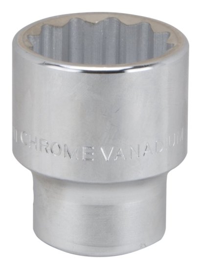 (image for) Vulcan MT-SM6034 Drive Socket, 34 mm Socket, 3/4 in Drive, 12-Point, Chrome Vanadium Steel, Chrome