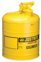 (image for) Justrite 7150200 Safety Can, 11-3/4 in Dia, 16-7/8 in OAH, 5 gal, Steel, Yellow