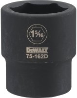 (image for) DEWALT DWMT75162OSP Impact Socket, 1-5/16 in Socket, 7/8 in D Socket, 3/4 in Drive, 6-Point, CR-440 Steel, Black Oxide