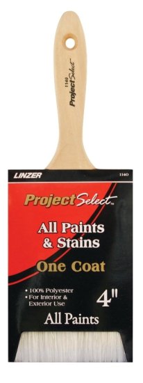 Modal Additional Images for Linzer WC 1140-4 Paint Brush, 4 in W, 3-3/4 in L Bristle, Varnish Handle