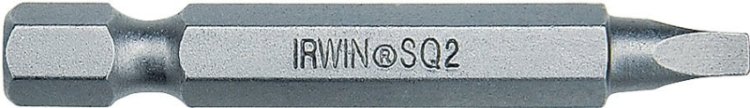 (image for) Irwin 3522311C Power Bit, #2 Drive, Square Recess Drive, 1/4 in Shank, Hex Shank, 6 in L, High-Grade S2 Tool Steel