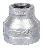 (image for) ProSource 24-1X1/2G Reducing Pipe Coupling, 1 x 1/2 in, Threaded, Malleable Steel, SCH 40 Schedule