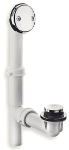 (image for) Danco 51930 Tub Drain Kit, Plastic, White, Chrome, For: Standard Size Tubs