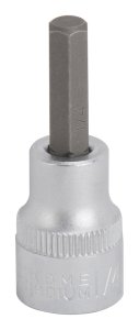 (image for) Vulcan 3506005820 Fractional Hex Bit Socket, 1/4 in Tip, 3/8 in Drive, Chrome, 1-7/8 in OAL