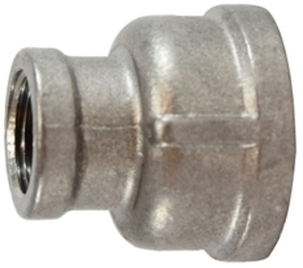 (image for) Anderson Metals 62446BAG Reducing Coupling, 1-1/4 x 1 in, FNPT, 304 Stainless Steel