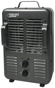 (image for) PowerZone BNS-15U3 Deluxe Portable Utility Heater, 12.5 A, 120 V, 1300/1500 W, 2-Heating Stage, Gray
