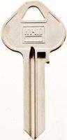 (image for) Hy-Ko 11010RU16 Key Blank, Brass, Nickel, For: Russwin and Corbin Cabinet, House Locks and Padlocks, RU16 Key Number