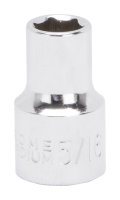 (image for) Vulcan MT6493341 Drive Socket, 5/16 in Socket, 3/8 in Drive, 6-Point, Chrome Vanadium Steel, Chrome
