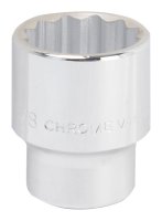 (image for) Vulcan MT-SS6044 Drive Socket, 1-3/8 in Socket, 3/4 in Drive, 12-Point, Chrome Vanadium Steel, Chrome