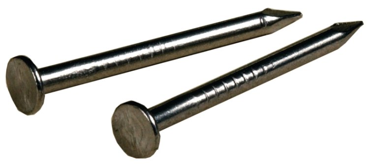 (image for) Hillman 122552 Wire Nail, 1 in L, Steel, Bright, Flat Head, Smooth Shank, Silver, 2/oz
