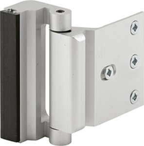 (image for) Defender Security U 10827 Blocker Entry Door Stop, 2-3/16 in L, 1-3/8 in W, Aluminum, Anodized Satin Nickel