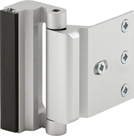 (image for) Defender Security U 10827 Blocker Entry Door Stop, 2-3/16 in L, 1-3/8 in W, Aluminum, Anodized Satin Nickel